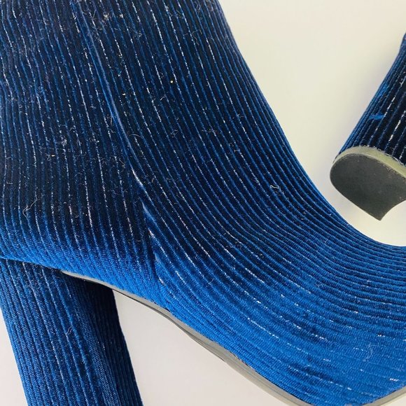 Circus by Sam Edelman Connelly Corduroy Suede Bootie, Women's Size 6 M, Navy - Picture 4 of 9